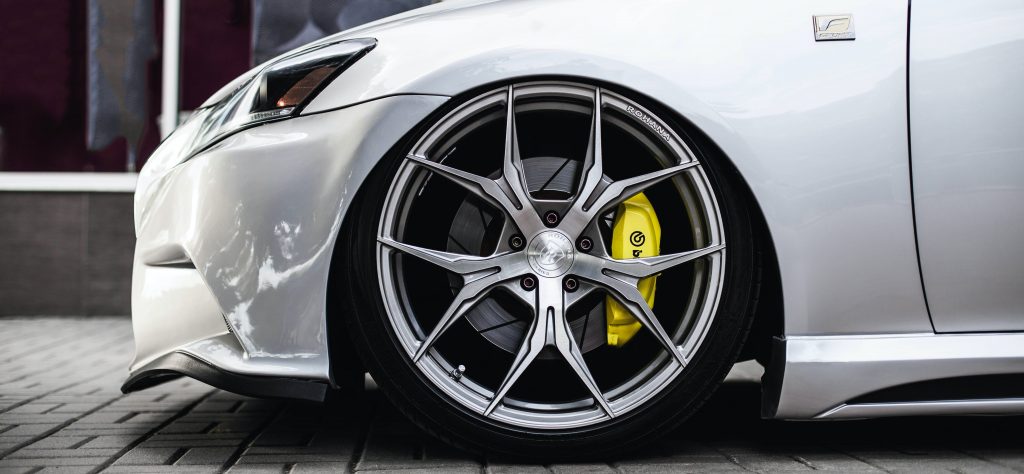 luxury car wheel detail