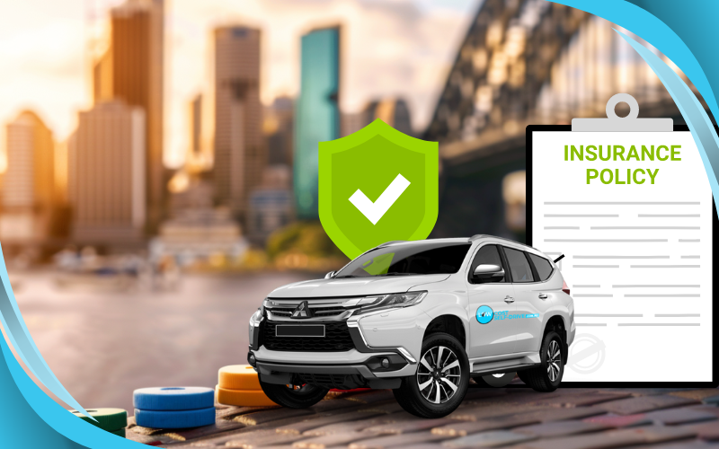Graph comparing different types of car hire insurance coverages available in Australia, Self drive car hire, May 2024, Australia.