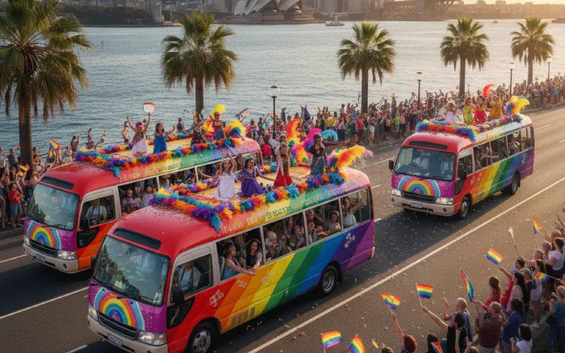 Self-Drive Group Transport for Sydney Gay & Lesbian Mardi Gras